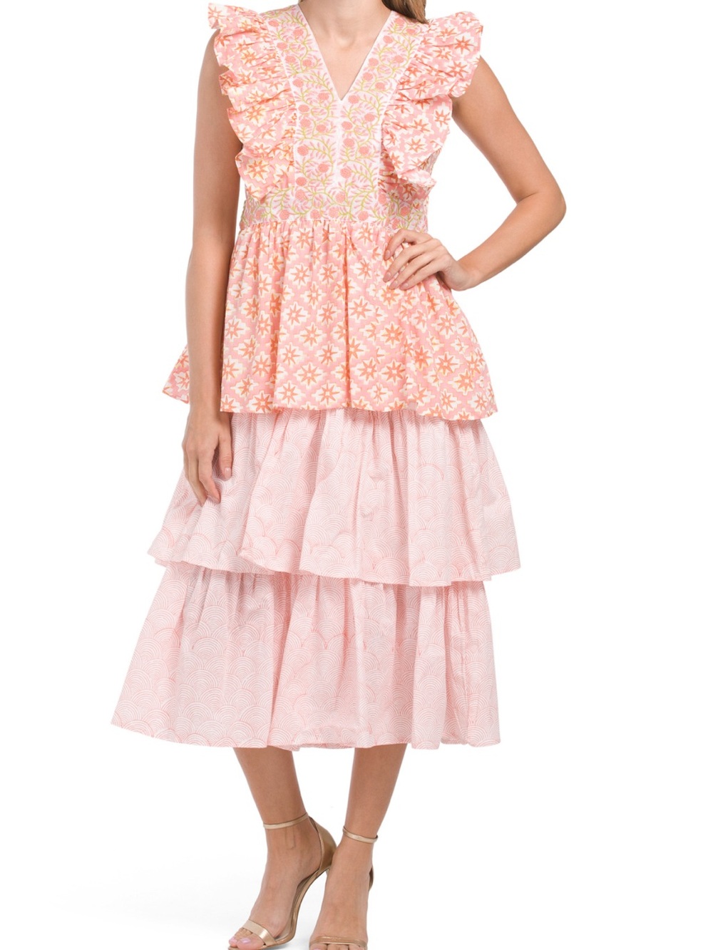 Marea by Liz Joy Fiesta Tiered Midi Dress